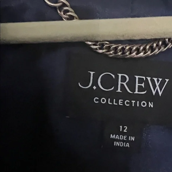 New! J. Crew Collection Lady Jacket in Croc-Embossed Black Leather - Picture 4 of 11